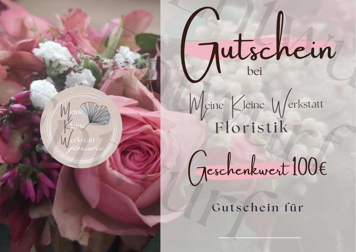 Meine kleine Werkstatt - Floristik Geschenkgutscheine